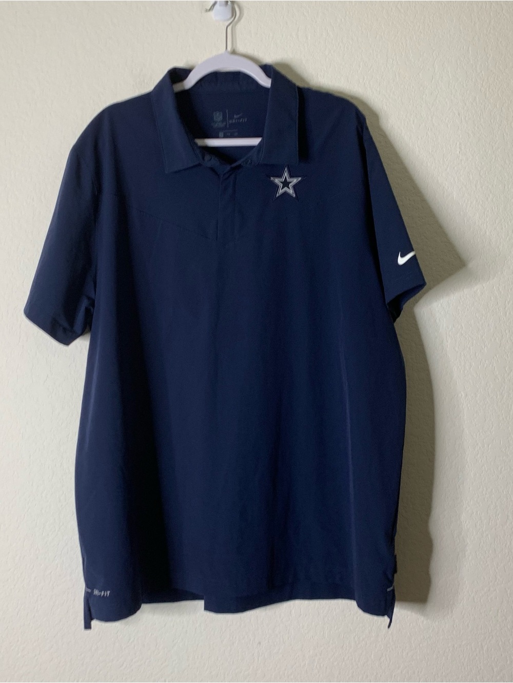 Nike on field NFL Dallas Cowboys navy SS polo shirt XXL